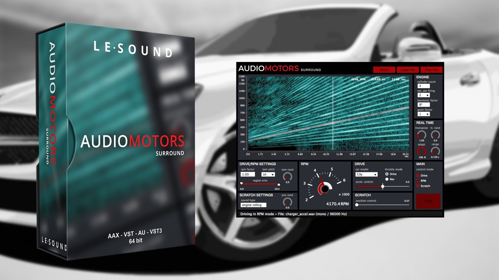 LE Sound AudioMotors V3 Pro Sound Design Plug In